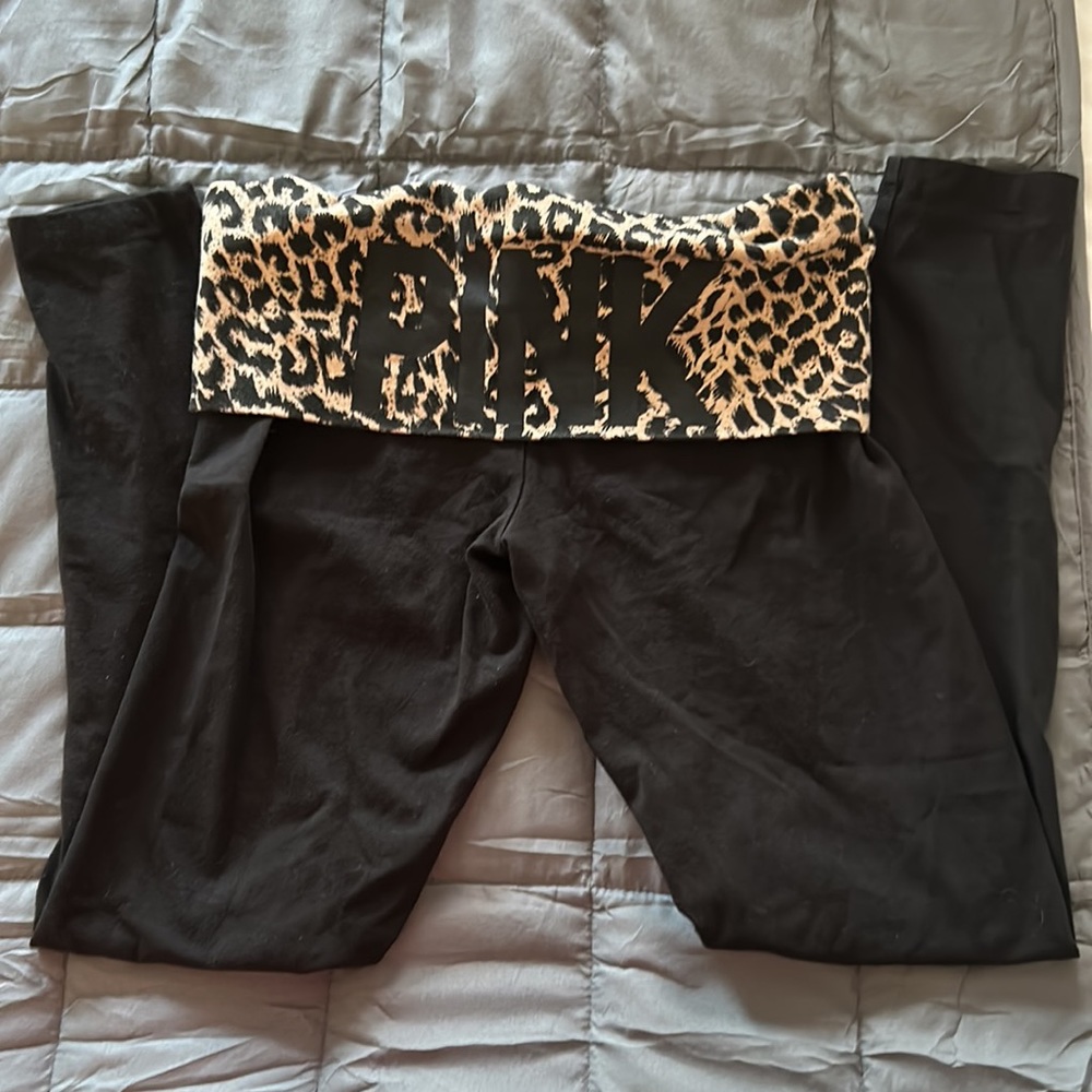 Black and leopard leggings